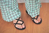 Ladies Leather Sandals Black