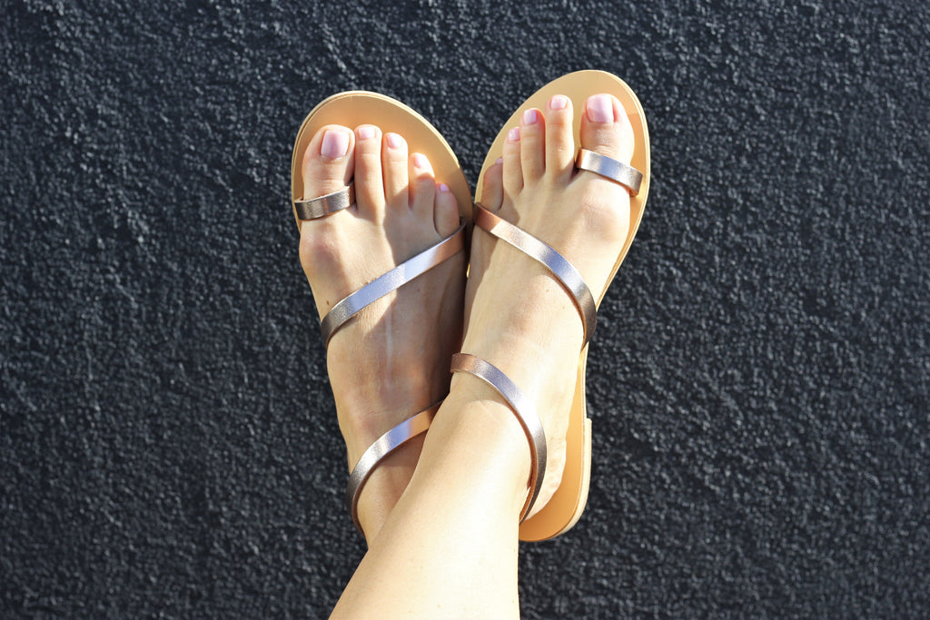 Hera Copper Authentic Greek Sandal Artemissiashop