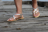 Ladies Leather Sandals Hand Made Greek