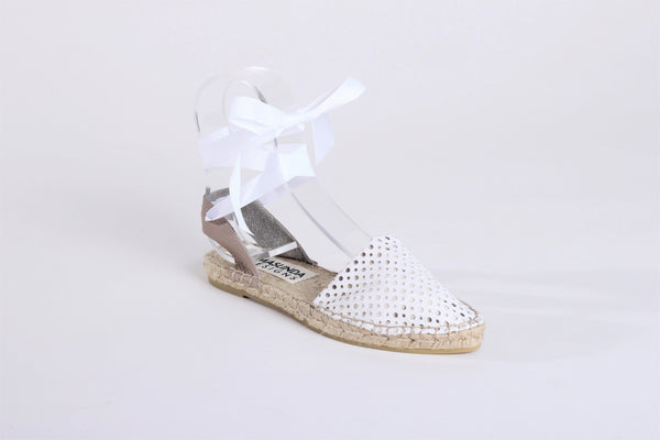 Ballet Perforated Leather Espadrille