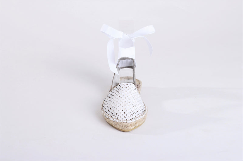 Ballet Perforated Leather Espadrille