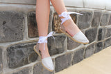 Ballet Perforated Leather Espadrille