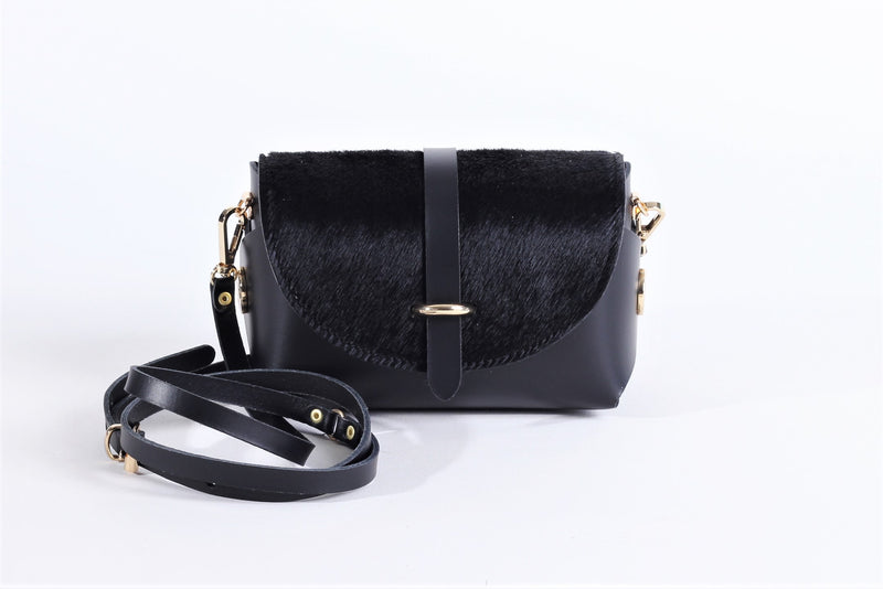 Black Pony Passport Barrel Handbag