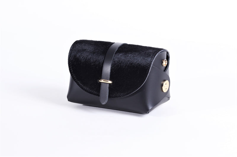 Black Pony Passport Barrel Handbag