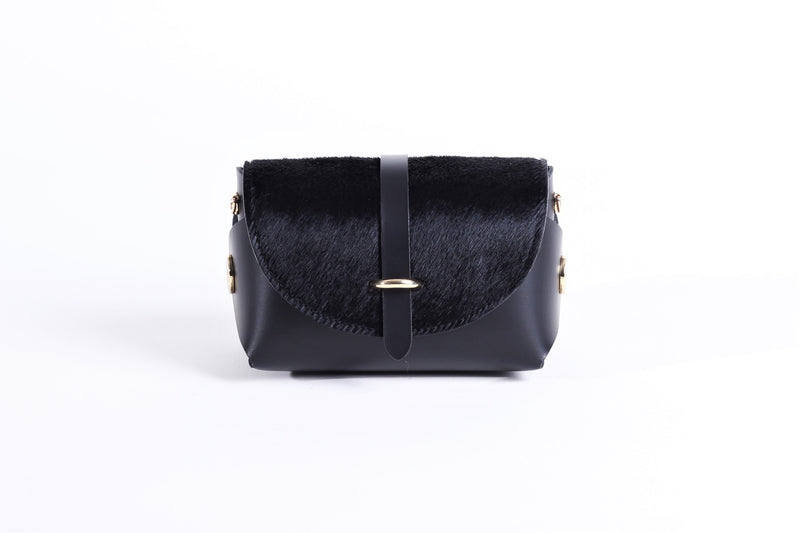 Black Pony Passport Barrel Handbag