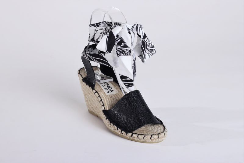 Black Wedge Espadrille