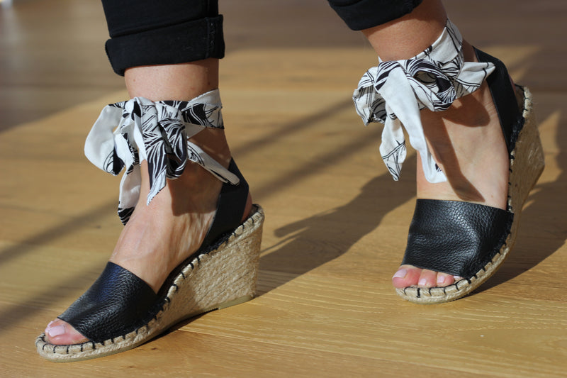 Black Wedge Espadrille