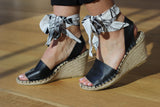 Black Wedge Espadrille