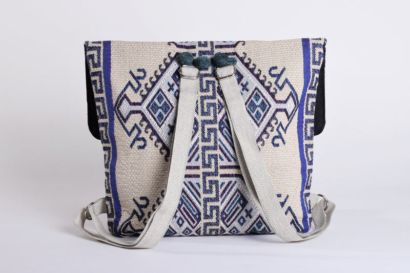 Blue Folklore Tapestry Ladies Backpack