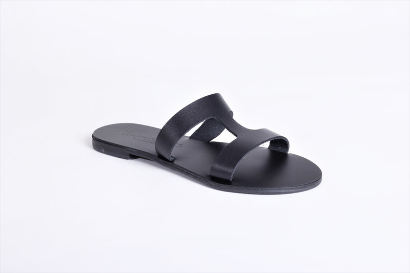 Calliope Black Authentic Greek Sandal