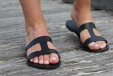 Calliope Black Authentic Greek Sandal