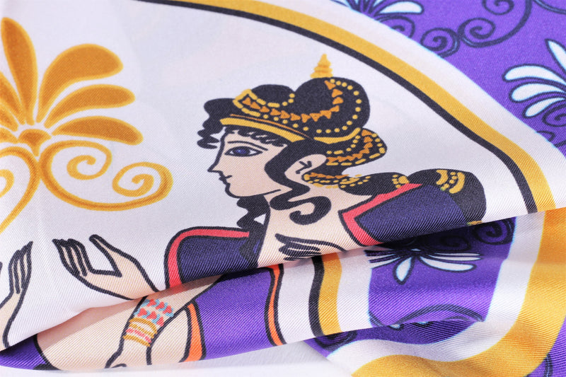 Cretan Anthemion Silk Scarf