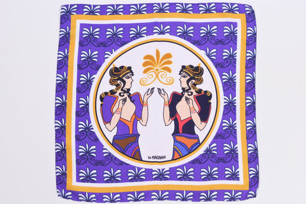 Cretan Anthemion Silk Scarf