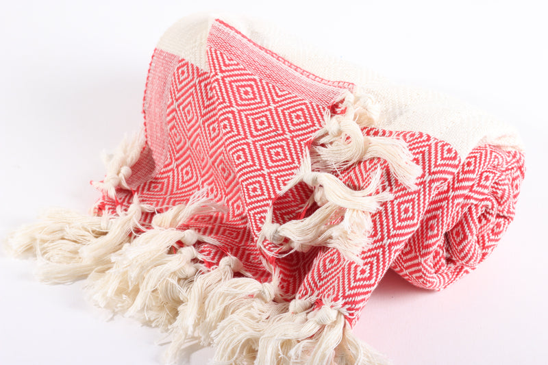 Crete Red Peshtemal Beach Towel