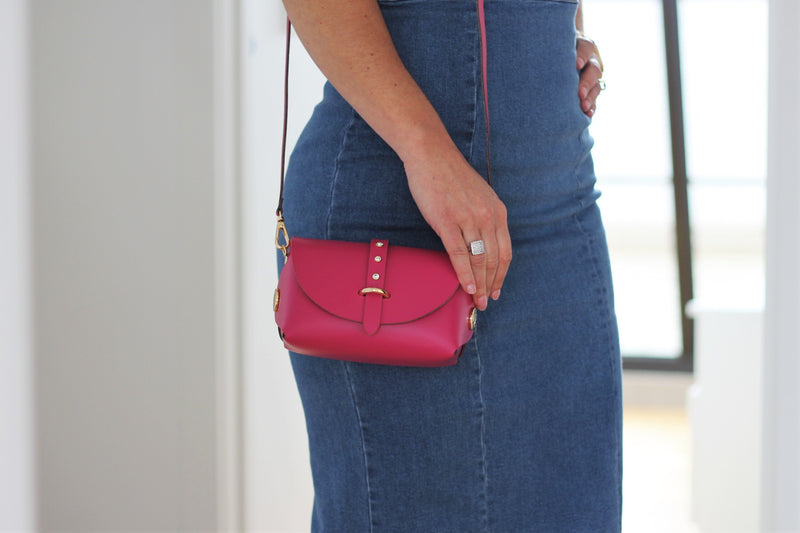 Fuchsia Passport Barrel Handbag