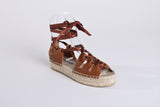 Gladiator Tan Leather Espadrille