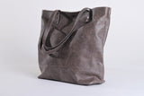 Grey Italian Leather Handbag