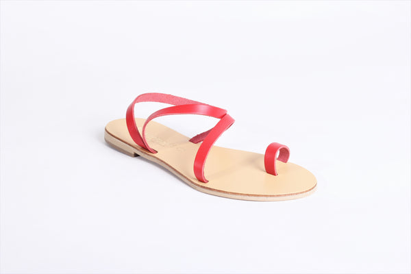 Hera Red Authentic Greek Sandal