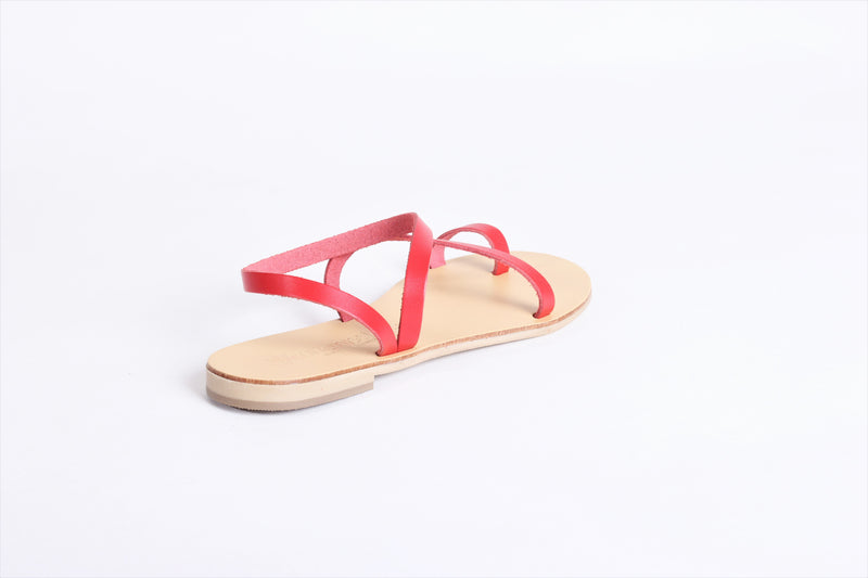 Hera Red Authentic Greek Sandal