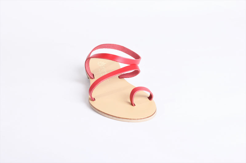 Hera Red Authentic Greek Sandal