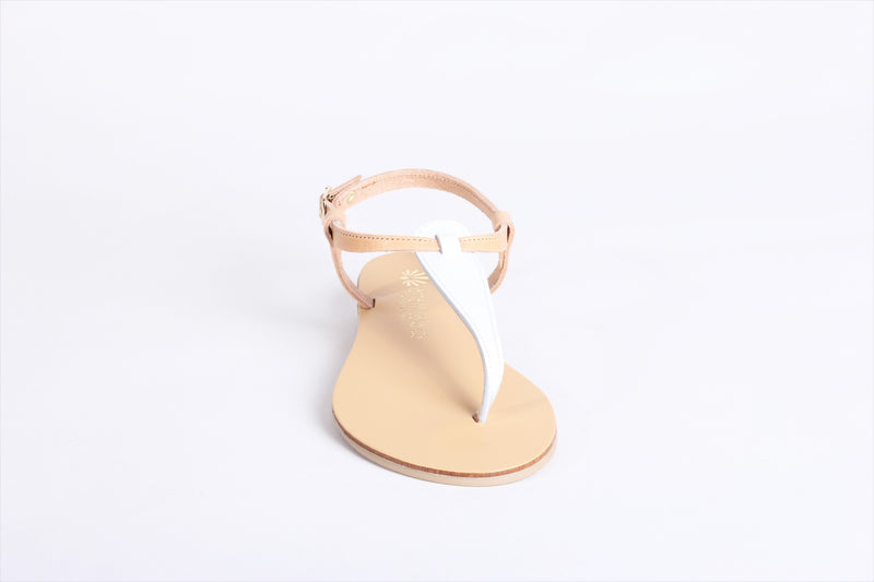 Iris White Authentic Greek Sandal