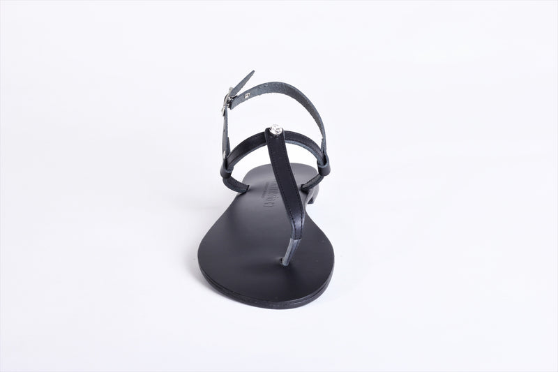 Maia Black Authentic Greek Sandal