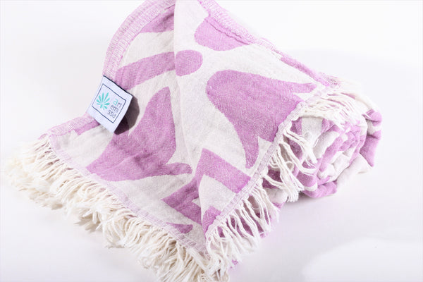 Milos Purple Peshtemal Beach Towel