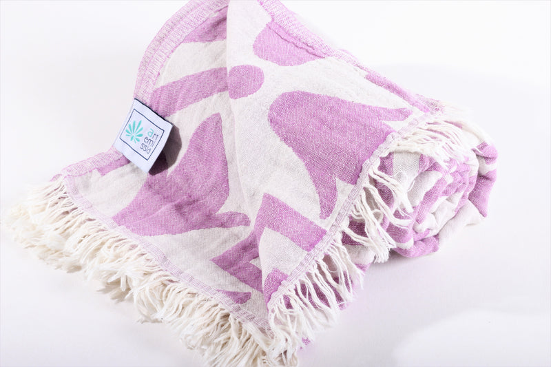 Milos Purple Peshtemal Beach Towel