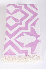 Milos Purple Peshtemal Beach Towel