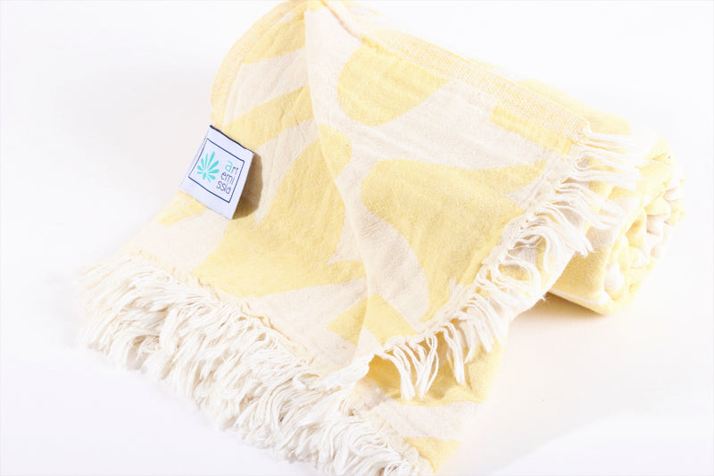 Milos Yellow Peshtemal Beach Towel