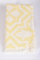 Milos Yellow Peshtemal Beach Towel