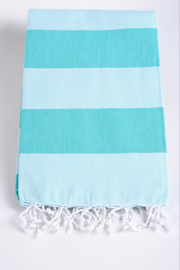 Naxos Blue & Green Peshtemal Beach Towel