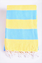 Naxos Blue & Yellow Peshtemal Beach Towel