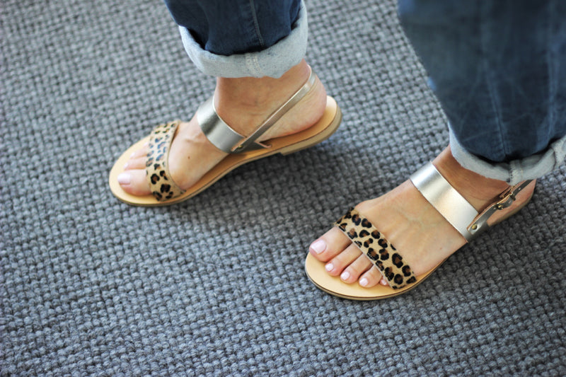 Nyx Leopard Authentic Greek Sandal