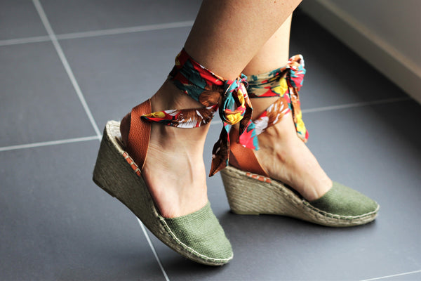 Olive Wedge Espadrille