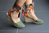 Olive Wedge Espadrille