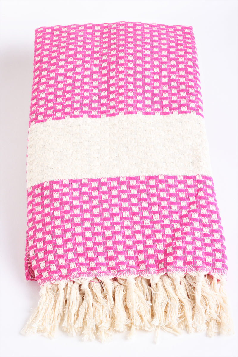 Paros Fuchsia Peshtemal Beach Towel