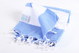 Santorini Blue Peshtemal Beach Towel