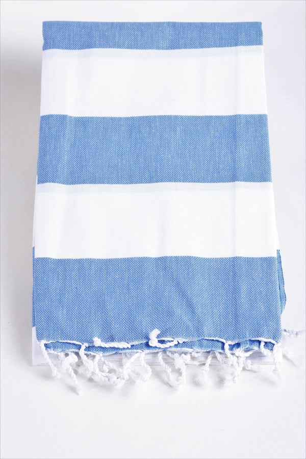 Santorini Blue Peshtemal Beach Towel