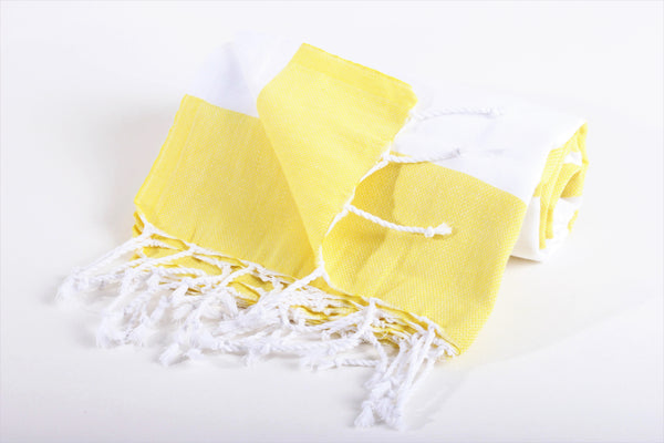 Santorini Yellow Peshtemal Beach Towel