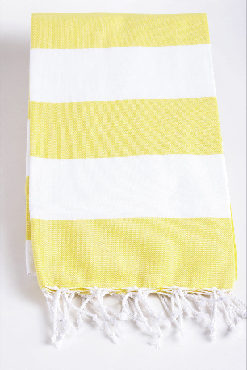 Santorini Yellow Peshtemal Beach Towel